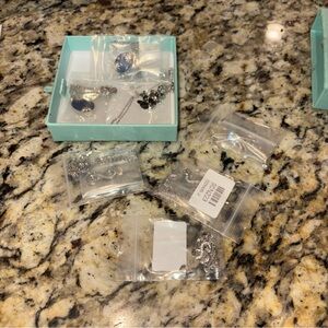 Silver Jewelry Set with Blue Accents sterling silver jewelry bundle